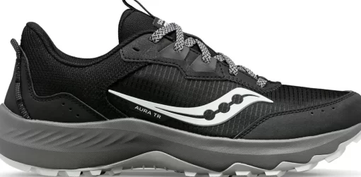 Wide Widths | Trail/Hiking*saucony Men's Aura TR Wide Black | Gravel