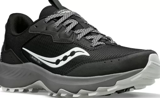 Wide Widths | Trail/Hiking*saucony Men's Aura TR Wide Black | Gravel