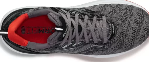 Wide Widths | Walking*saucony Men's Echelon 9 Charcoal | Red Sky