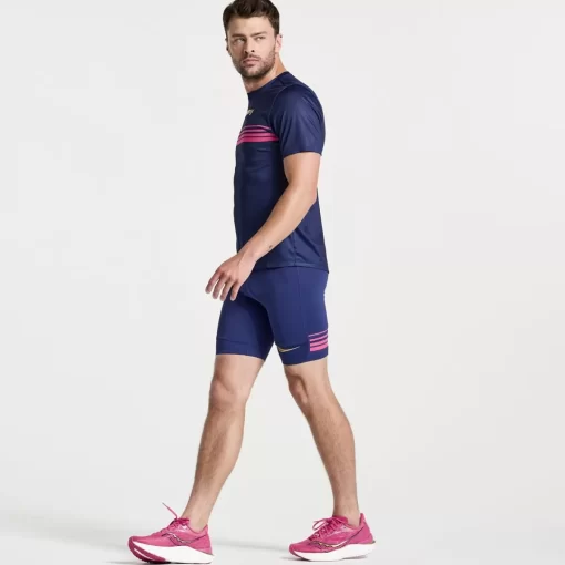 Tops | Clothing*saucony Men's Elite Short Sleeve Sodalite