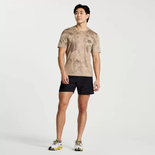 Clothing | Apparel*saucony Men's Explorer Short Sleeve Pewter Tie-Dye Print