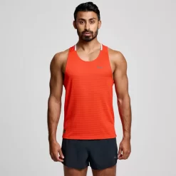 Tops*saucony Men's Kinvara Tank Infrared