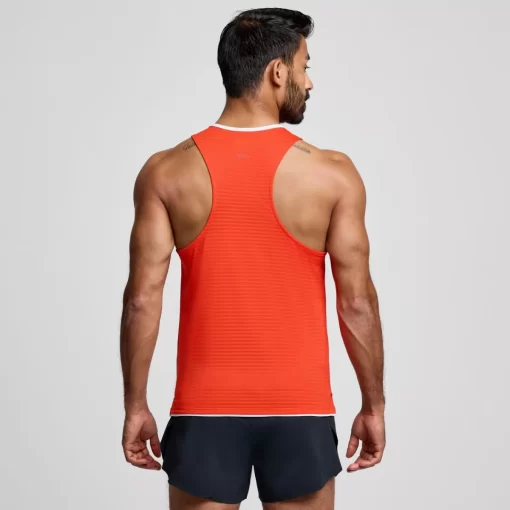 Tops*saucony Men's Kinvara Tank Infrared