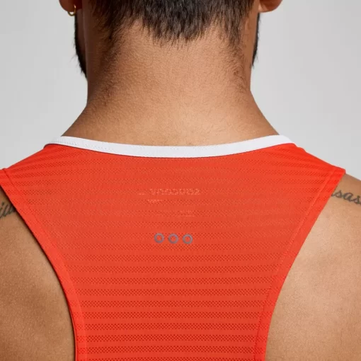 Tops*saucony Men's Kinvara Tank Infrared