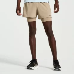 Clothing | Apparel*saucony Men's Outpace 4" 2-in-1 Short Pewter