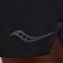 Bottoms*saucony Men's Peregrine 6" Short Black