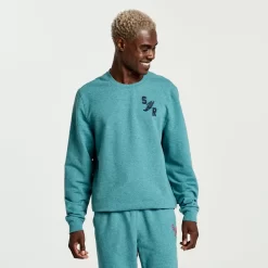 Clothing | Apparel*saucony Men's Rested Crewneck North Atlantic Heather Graphic