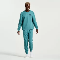 Clothing | Apparel*saucony Men's Rested Crewneck North Atlantic Heather Graphic