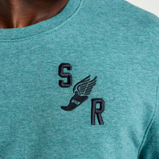 Clothing | Apparel*saucony Men's Rested Crewneck North Atlantic Heather Graphic