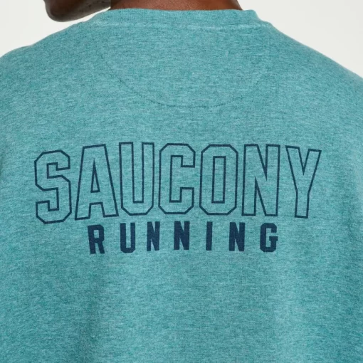 Clothing | Apparel*saucony Men's Rested Crewneck North Atlantic Heather Graphic