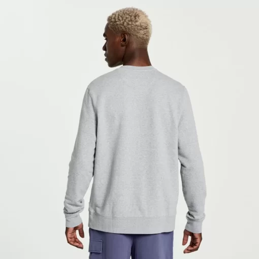 Clothing | Apparel*saucony Men's Rested Crewneck Light Grey Heather Graphic