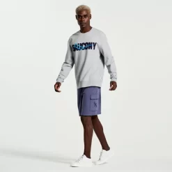 Clothing | Apparel*saucony Men's Rested Crewneck Light Grey Heather Graphic