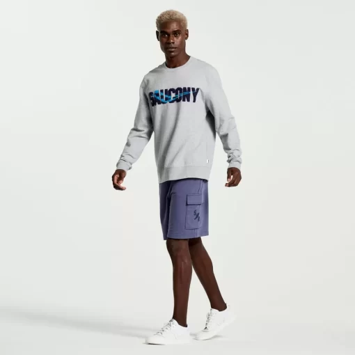 Clothing | Apparel*saucony Men's Rested Crewneck Light Grey Heather Graphic