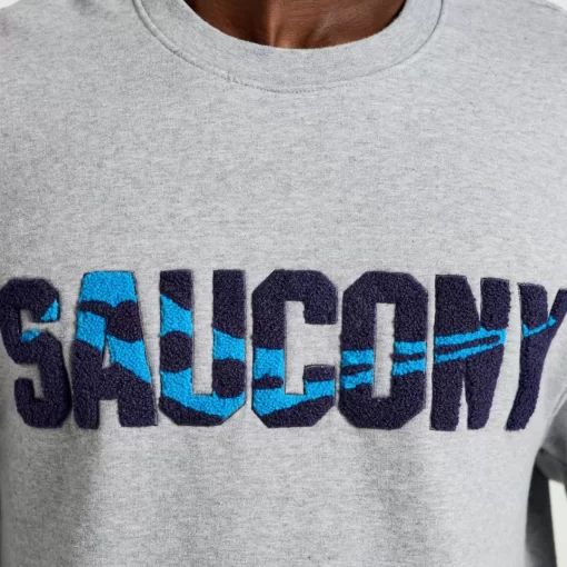 Clothing | Apparel*saucony Men's Rested Crewneck Light Grey Heather Graphic