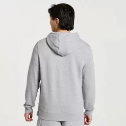 Clothing | Apparel*saucony Men's Rested Hoodie Light Grey Heather Graphic