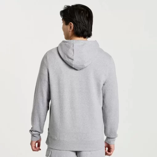 Clothing | Apparel*saucony Men's Rested Hoodie Light Grey Heather Graphic