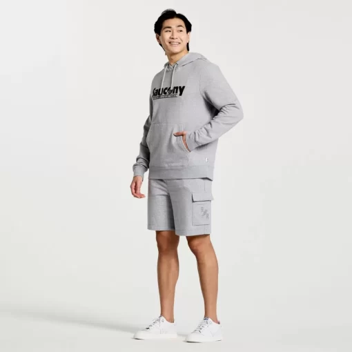 Clothing | Apparel*saucony Men's Rested Hoodie Light Grey Heather Graphic