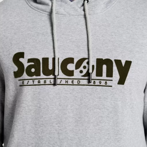 Clothing | Apparel*saucony Men's Rested Hoodie Light Grey Heather Graphic