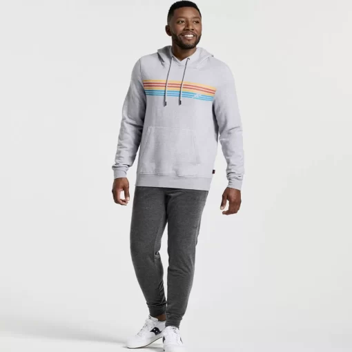 Clothing | Apparel*saucony Men's Rested Hoodie Light Grey Heather