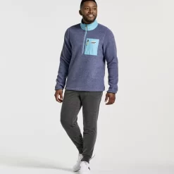 Clothing | Apparel*saucony Men's Rested Sherpa 1/4 Zip Sodalite Heather
