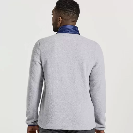 Clothing | Apparel*saucony Men's Rested Sherpa 1/4 Zip Light Grey Heather