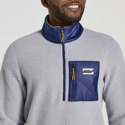 Clothing | Apparel*saucony Men's Rested Sherpa 1/4 Zip Light Grey Heather