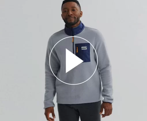 Clothing | Apparel*saucony Men's Rested Sherpa 1/4 Zip Light Grey Heather