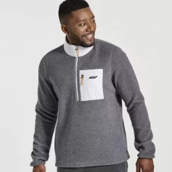 Clothing | Apparel*saucony Men's Rested Sherpa 1/4 Zip Black Heather