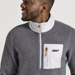 Clothing | Apparel*saucony Men's Rested Sherpa 1/4 Zip Black Heather