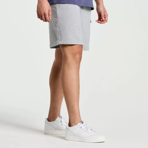 Clothing | Apparel*saucony Men's Rested Sweat Short Light Grey Heather Graphic