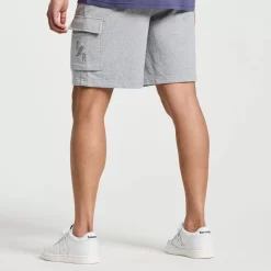 Clothing | Apparel*saucony Men's Rested Sweat Short Light Grey Heather Graphic