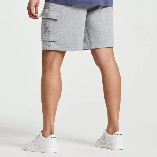 Clothing | Apparel*saucony Men's Rested Sweat Short Light Grey Heather Graphic