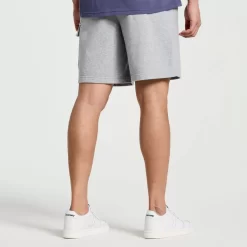 Clothing | Apparel*saucony Men's Rested Sweat Short Light Grey Heather Graphic
