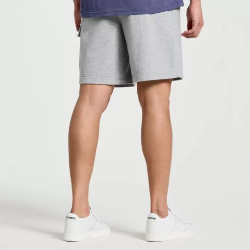 Clothing | Apparel*saucony Men's Rested Sweat Short Light Grey Heather Graphic