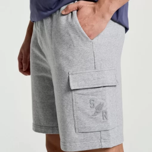 Clothing | Apparel*saucony Men's Rested Sweat Short Light Grey Heather Graphic