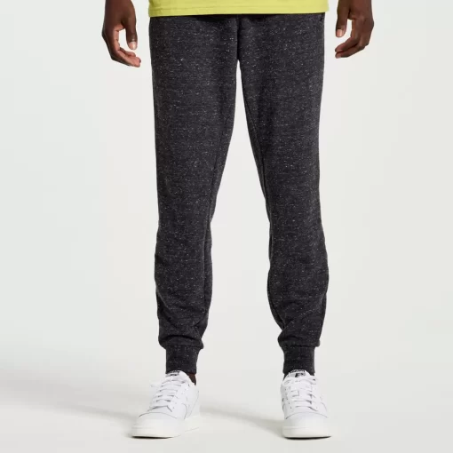 Clothing | Apparel*saucony Men's Rested Sweatpant Black Heather Graphic
