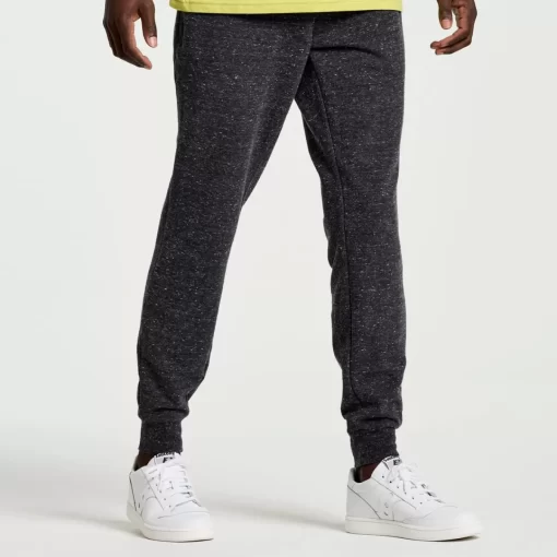 Clothing | Apparel*saucony Men's Rested Sweatpant Black Heather Graphic