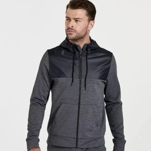 Jackets | Clothing*saucony Men's Solstice Zip Hoody Black Heather