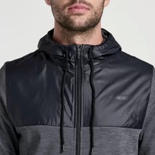 Jackets | Clothing*saucony Men's Solstice Zip Hoody Black Heather
