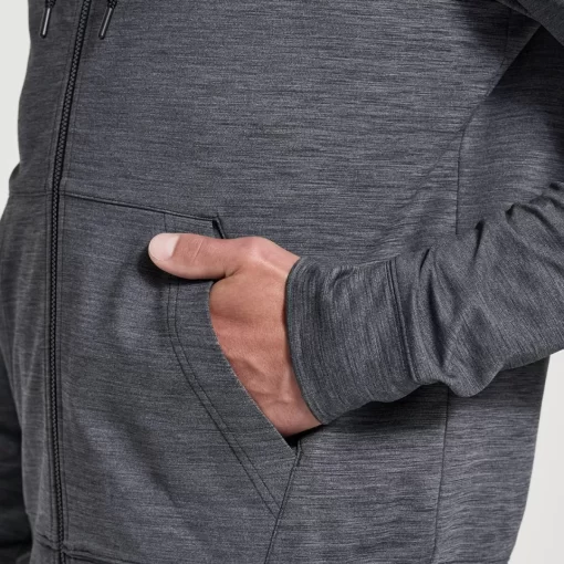 Jackets | Clothing*saucony Men's Solstice Zip Hoody Black Heather