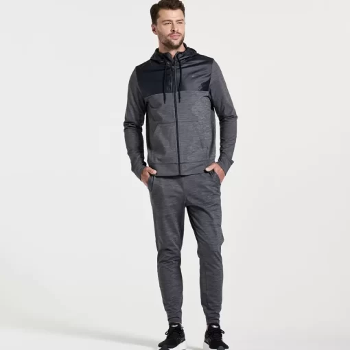 Jackets | Clothing*saucony Men's Solstice Zip Hoody Black Heather