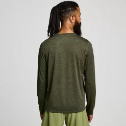 Tops | Clothing*saucony Men's Stopwatch Graphic Long Sleeve Umbra Heather Graphic