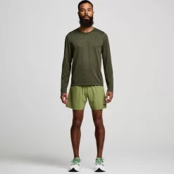 Tops | Clothing*saucony Men's Stopwatch Graphic Long Sleeve Umbra Heather Graphic