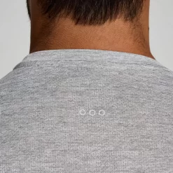 Tops | Clothing*saucony Men's Stopwatch Graphic Long Sleeve Light Grey Heather Graphic