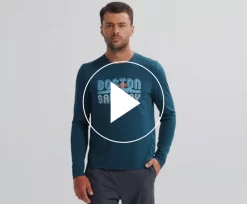 Tops | Clothing*saucony Men's Stopwatch Graphic Long Sleeve Lagoon Graphic