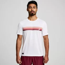 Tops | Clothing*saucony Men's Stopwatch Graphic Short Sleeve White Graphic