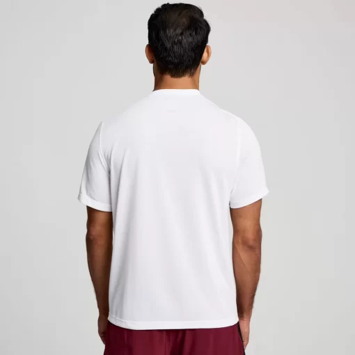 Tops | Clothing*saucony Men's Stopwatch Graphic Short Sleeve White Graphic