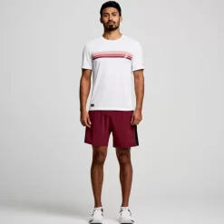 Tops | Clothing*saucony Men's Stopwatch Graphic Short Sleeve White Graphic