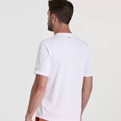 Tops | Clothing*saucony Men's Stopwatch Graphic Short Sleeve White Graphic