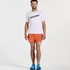 Tops | Clothing*saucony Men's Stopwatch Graphic Short Sleeve White Graphic